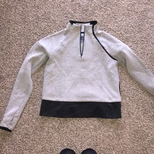 Quarter Zip Crop Sweatshirt